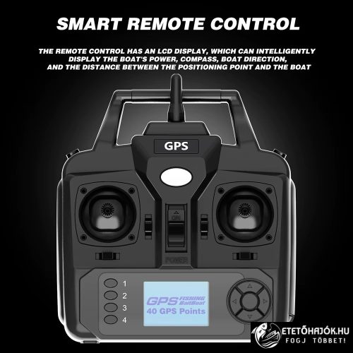FLYTEC V020 BLACK GPS HORGÁSZ ETETŐHAJÓ AJÁNDÉK AKKUMULÁTORRAL
