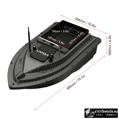 D16 CARBON HORGÁSZ ETETŐHAJÓ