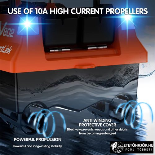 FLYTEC V802 PRO ORANGE GPS HORGÁSZ ETETŐHAJÓ