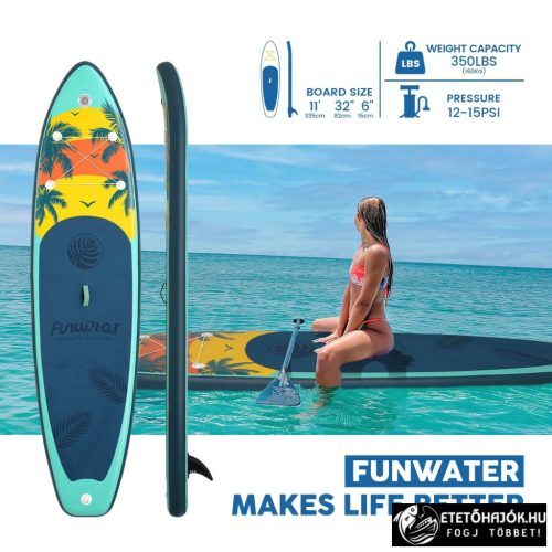 FUNWATER PALM GREEN SUPFW55A SUP DESZKA