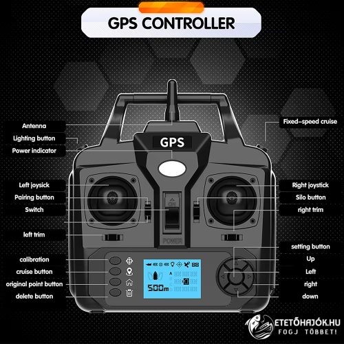 FLYTEC V060 GPS CARBON HORGÁSZ ETETŐHAJÓ