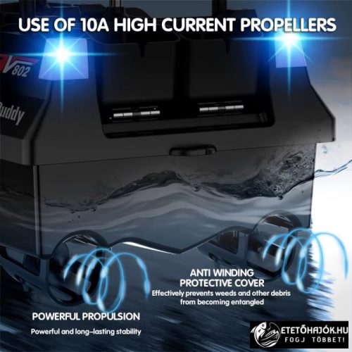 CSOMAG AJÁNLAT - FLYTEC V802 PRO BLACK GPS HORGÁSZ ETETŐHAJÓ