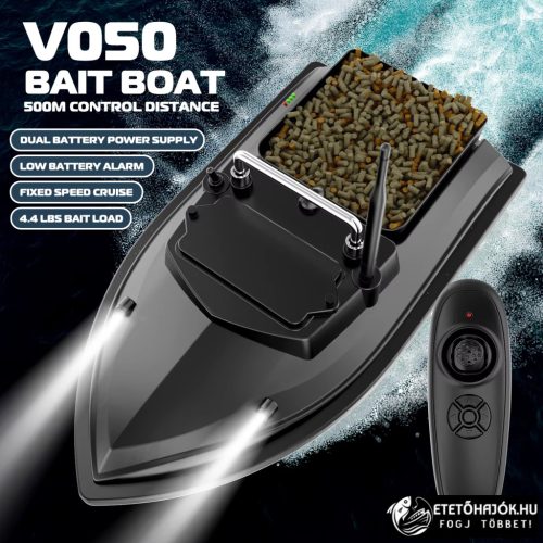 FLYTEC V050 BLACK HORGÁSZ ETETŐHAJÓ AJÁNDÉK AKKUMULÁTORRAL