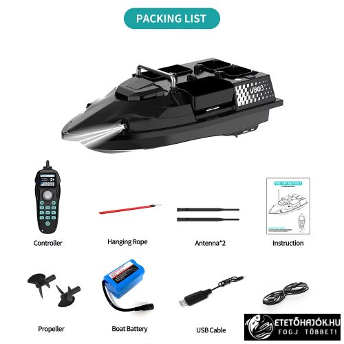 CSOMAG AJÁNLAT - FLYTEC V803 GPS HORGÁSZ ETETŐHAJÓ 