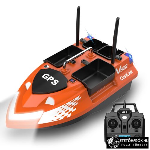 CSOMAG AJÁNLAT - FLYTEC V802 PRO ORANGE GPS HORGÁSZ ETETŐHAJÓ