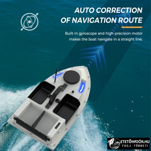 CSOMAG AJÁNLAT - D19 GPS WHITE HORGÁSZ ETETŐHAJÓ AKKUMULÁTORRAL 