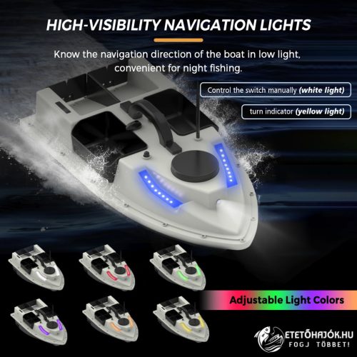 CSOMAG AJÁNLAT - D19 GPS WHITE HORGÁSZ ETETŐHAJÓ AKKUMULÁTORRAL 