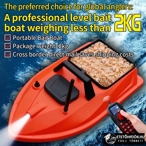 FLYTEC V805 GPS KOMPAKT ORANGE HORGÁSZ ETETŐHAJÓ AKKUMULÁTORRAL