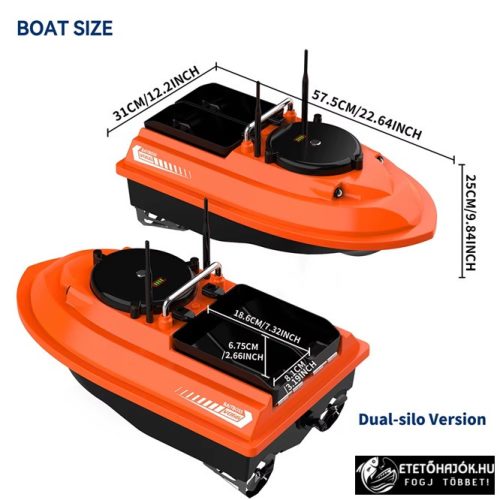 FLYTEC V066 ORANGE HORGÁSZ ETETŐHAJÓ
